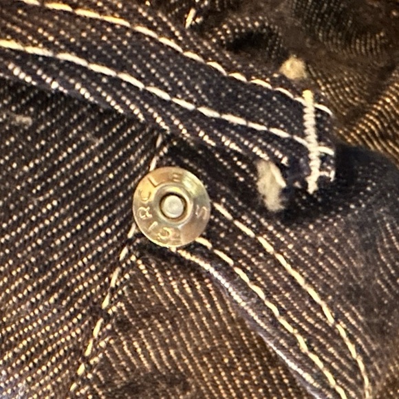 Vtg 1960/70's Sears Circle Youth Boys Sz 12 Reg Dark Denim Jeans - Picture 5 of 7